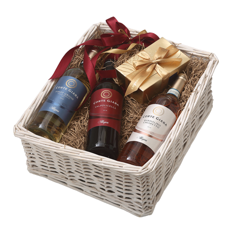 GIFT TRIPLE WHITE BASKET - CORTE GIARA