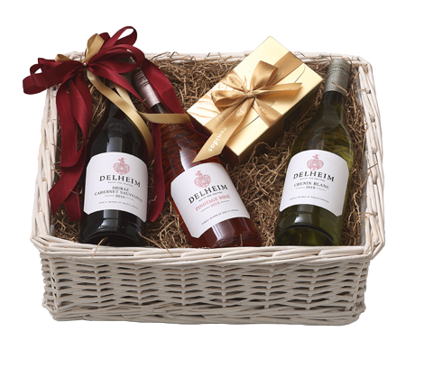 GIFT TRIPLE WHITE BASKET - DELHEIM