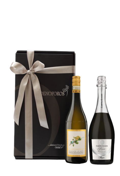 GIFT DOUBLE BOX - WHITE SPARKLING